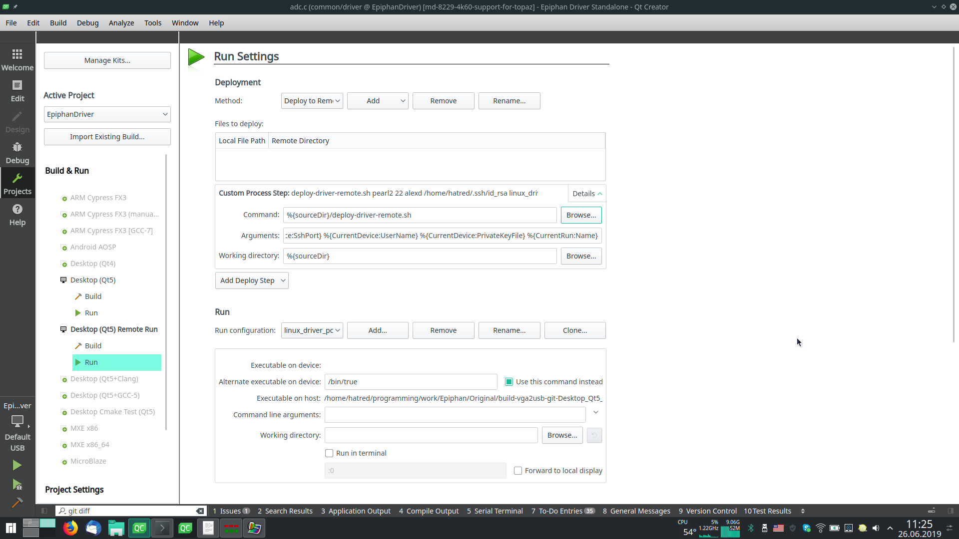 Run configuration
